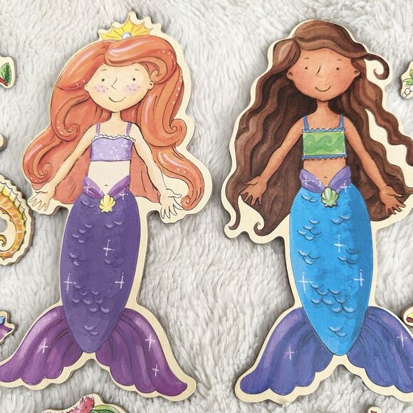 Shure Magnetic Dress Up Mermaids Mix N Match Outfits Dress Up Play Toy - Picture 2 of 8